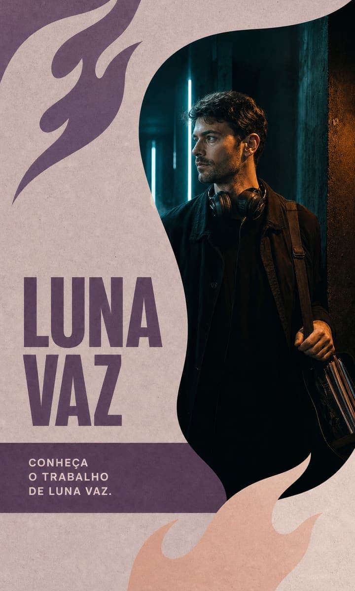 Capa do presskit de Luna Vaz: recorte orgânico